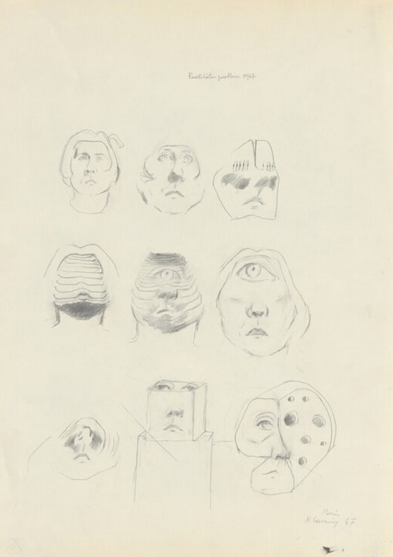 Realit&auml;tenproblem, 1967 Pencil on paper