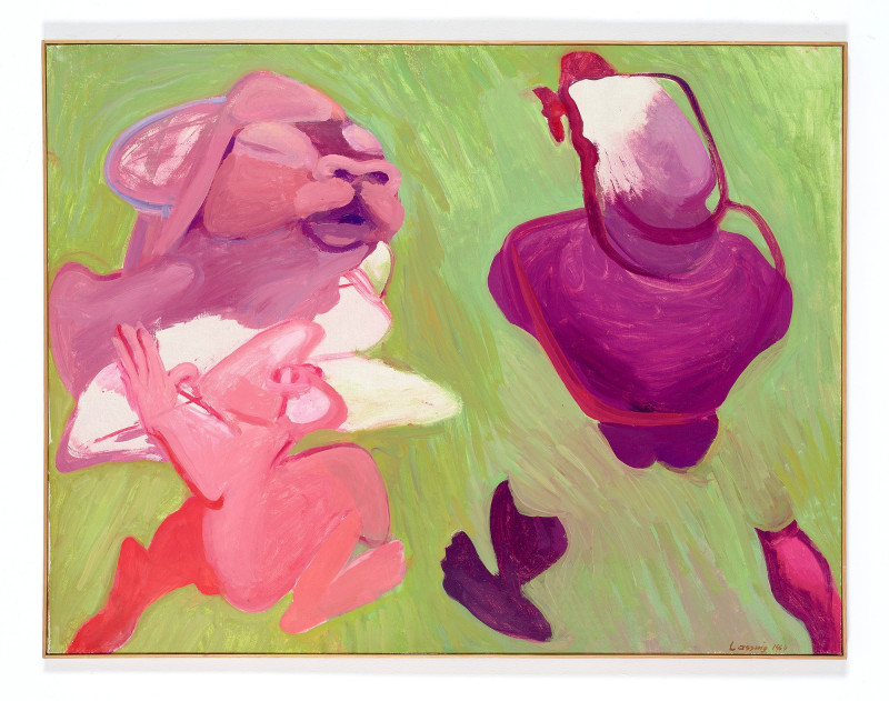 Maria Lassnig, Die Gegner/Loewe+Hahn, vive la France!