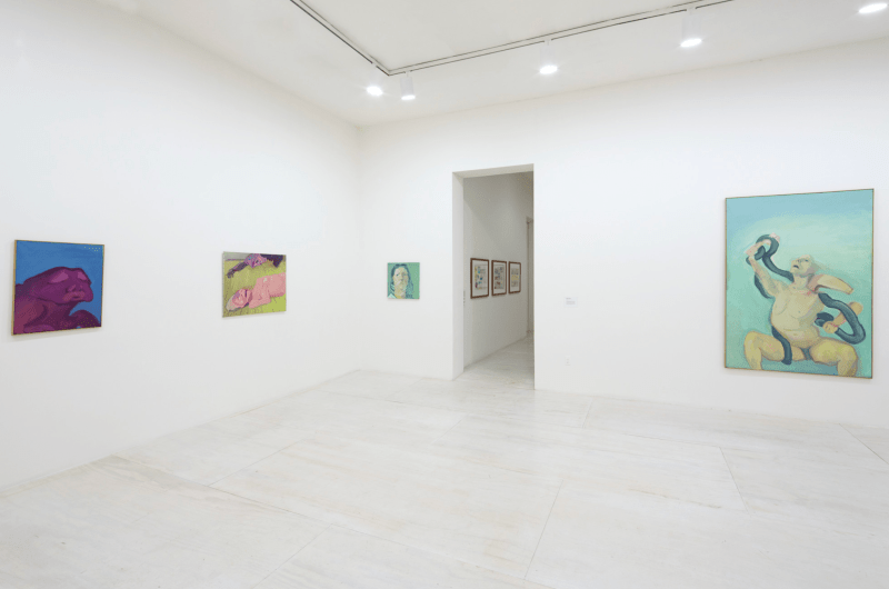 Maria Lassnig. Installation view, 2014. MoMA PS1, Long Island City, New York. Photo: Matthew Septimus.