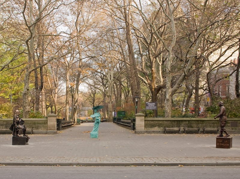 Installation view, Living Sculptures, Public Art Found, Central Park, New York