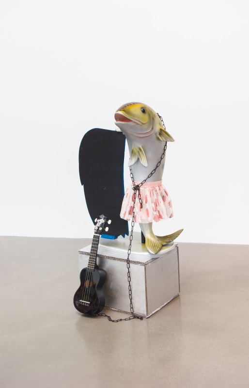 Cosima von Bonin, WHAT IF IT BARKS 6 (PETITE VERSION WITH BLACK UKULELE)