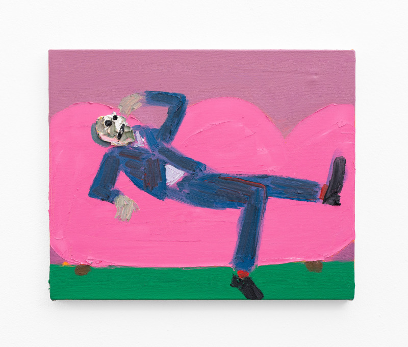 Georgina Gratrix Pink Couch Study Matthew Nicodim Painting