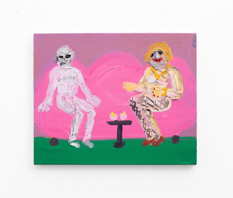 Georgina Gratrix Study Painting Pink Couch 2020 Nicodim
