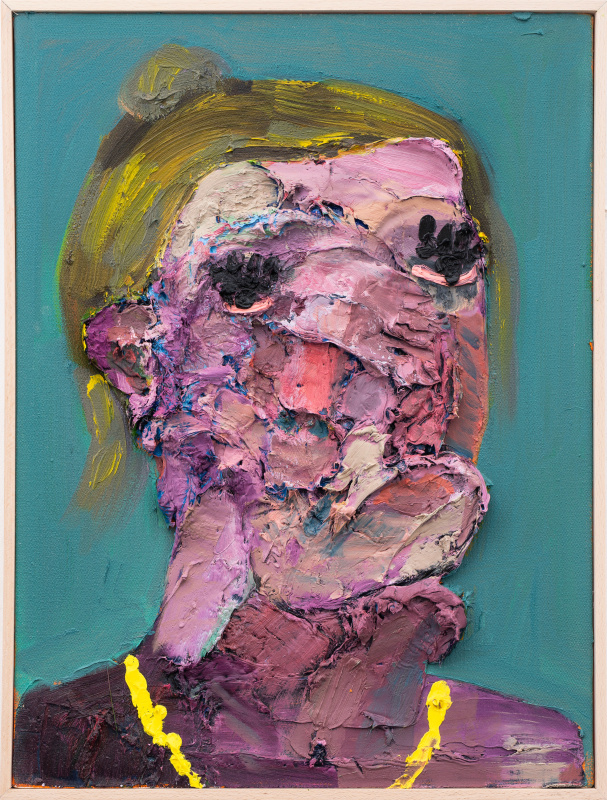 Georgina Gratrix Pre Nap Face (Portrait of the Artist) 2019 Painting Nicodim Gallery Los Angeles