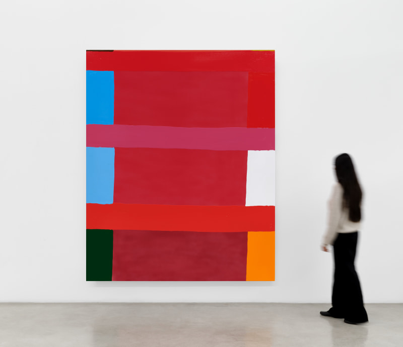 Hasani Sahlehe, &quot;Who's Who&quot;, 2025, acrylic gel and airbrush on raw canvas, 96 x 78 in (243.8 x 198.1 cm)