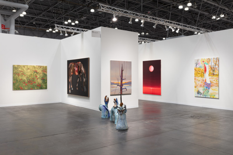 Coco Young, Andy Woll, Roxanne Jackson, Wanda Koop, Wanda Koop, and Farley Aguilar, installation view at The Armory Show, Booth 340, 2023