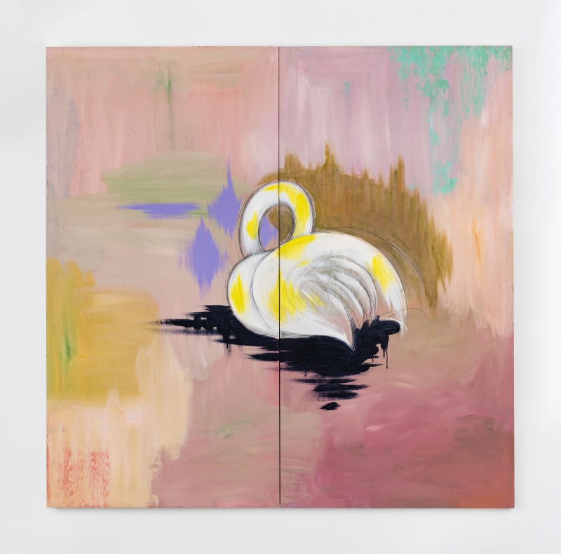 Wanda Koop, &quot;No Words (Swan #2)&quot;, 1990, acrylic on plywood, 96 x 96 in (243.8 x 243.8 cm)