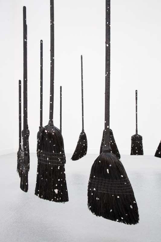 Paul Heyer, &quot;Model of the Universe(s) as Brooms,&quot; detail, 2018
