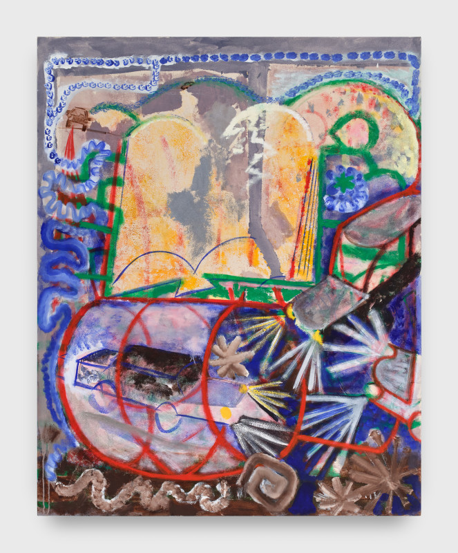 Anna Rosen, &quot;Mapquest&quot;, 2025, oil and emulsion on canvas, 60 x 48 in (152.4 x 121.9 cm)