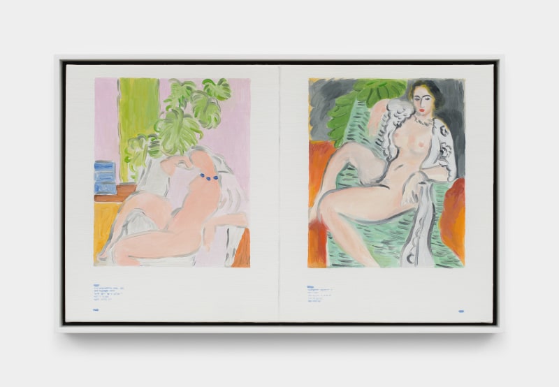 Cynthia Daignault,&nbsp;Bibliography (Henri Matisse), 2023,&nbsp;oil on linen ,&nbsp;15 x 25 in (38.1 x 63.5 cm)