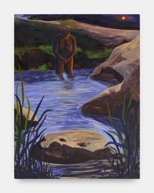 Kemi Onabul&eacute;, &quot;Shallow River&quot;, 2024, oil on canvas, 66 7/8 x 51 1/8 in (170 x 130 cm)