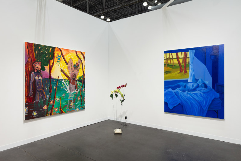 Marcel Alcal&aacute;, Rachel Youn, and Bambou Gili, installation view at The Armory Show, Booth 340, 2023