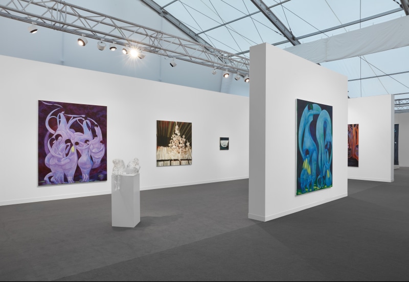 Samara Golden, Tahnee Lonsdale, Kemi Onabul&eacute; and Clare Woods installation view at Frieze London, Booth C21, 2023