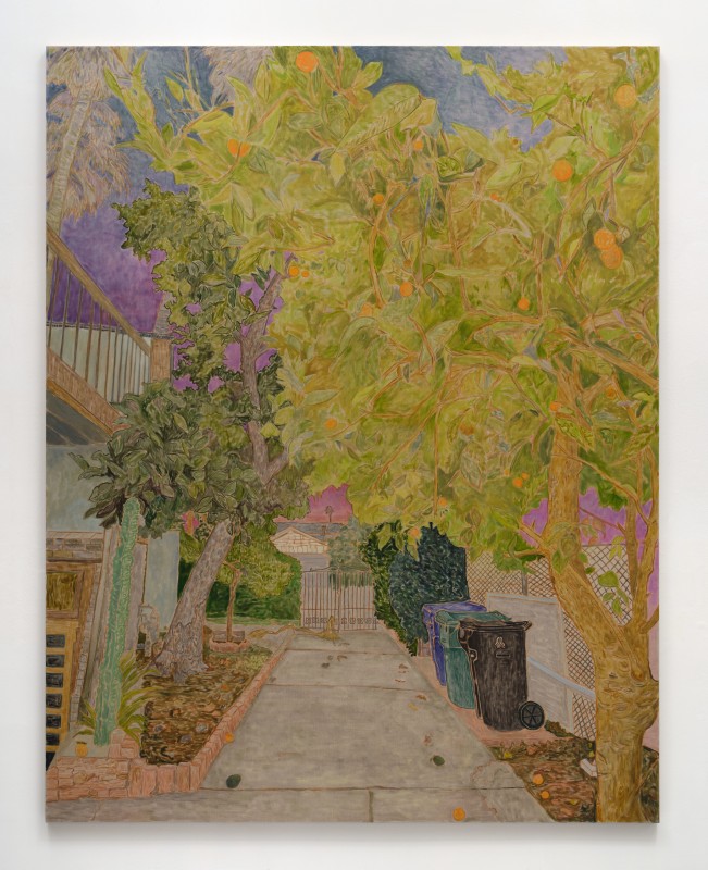 Entrance to BozoMag, 2022, oil on linen,&nbsp;86 x 68 in (218.4 x 172.7 cm)