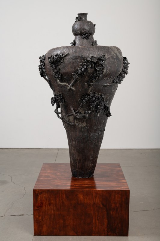 LaRissa Rogers, &quot;Moon Jar (#A31 246 230)&quot;, 2023, ceramic, porcelain, slip, glaze , 72 x 37 x 42 in (182.9 x 94 x 106.7 cm)