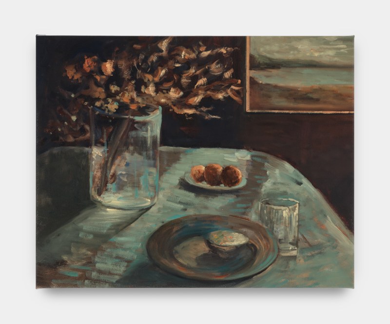 Zaam Arif, &quot;Tarkovsky's Still Life&quot;, 2024, oil on canvas, 29 x 23 in (73.7 x 58.4 cm)