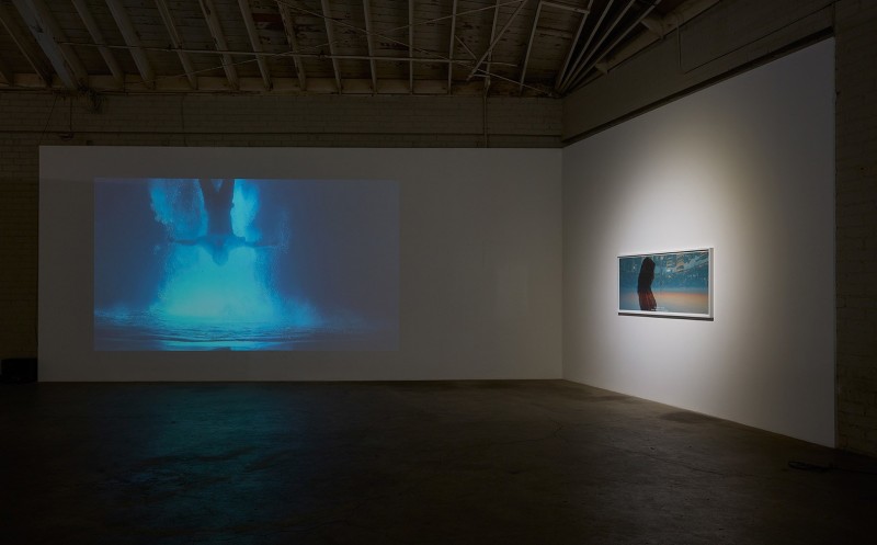 &quot;Illusion,&quot; installation view, 2016. Pictured: Cheng Ran, &quot;Angels of the Millennium #6,&quot; 2012 (video); &quot;Always I Trust, Film Still No. 2,&quot; 2014.