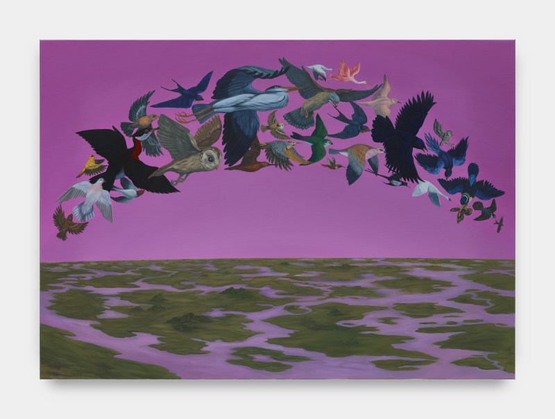 Bambou Gili, &quot;Avian Arc&quot;, 2024 oil on linen 60 x 84 in (152.4 x 213.4 cm)