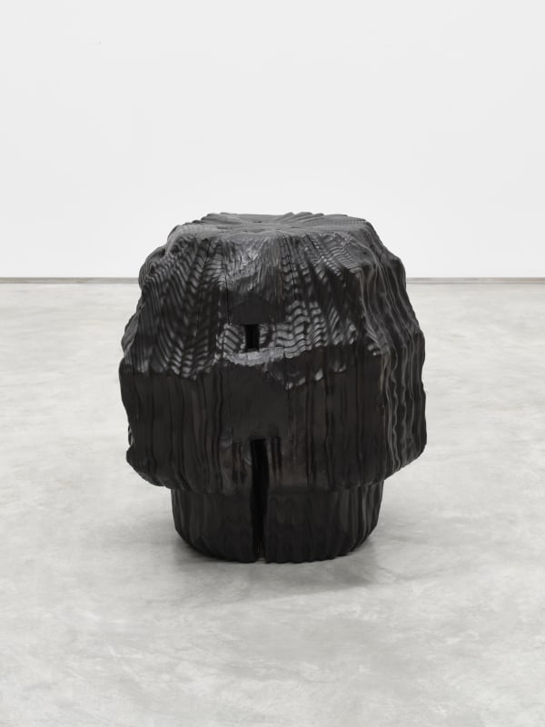 Dan John Anderson, &quot;466&quot;, 2024, cedar, 20 x 16 x 16 in (50.8 x 40.6 x 40.6 cm)