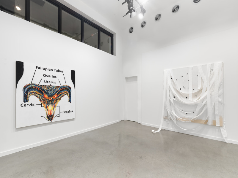Work by Christine Wang and Daniel Tyree Gaitor-Lomack, installation view at Independent New York, 2023