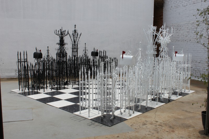 Chess Set, installation view at the WIDE OPEN series for Harmony Murphy Gallery, 2015.