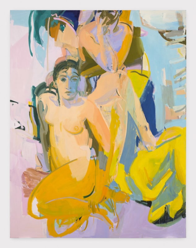 Sarah Awad, &quot;Couple,&quot; 2013, acrylic and oil on canvas, 108 x 84 in (274.3 x 213.4 cm)