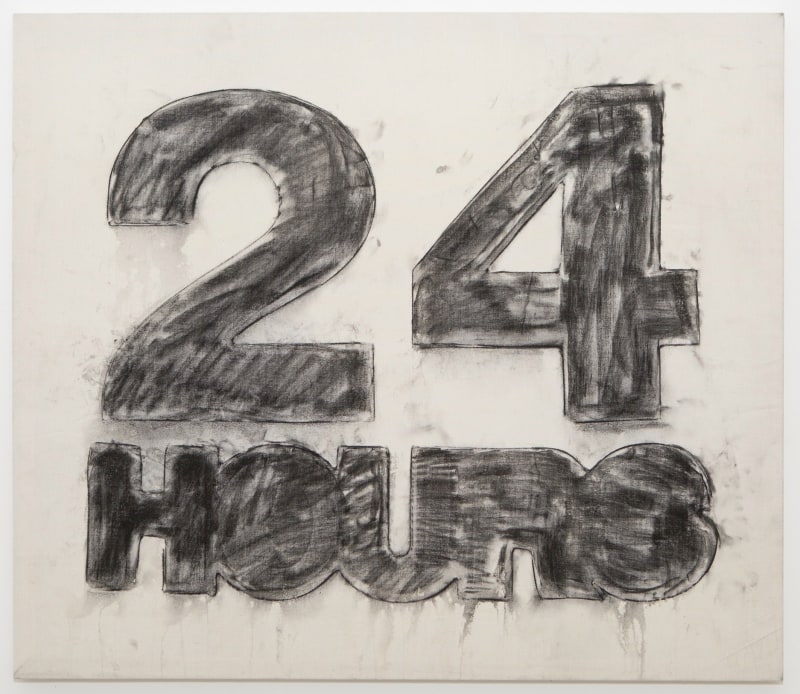 &quot;24 Hours,&quot; charcoal on canvas, 2013