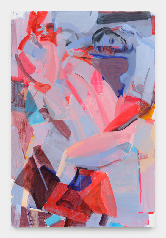 Sarah Awad,&nbsp;&quot;Infrared Sky&quot;, 2024,&nbsp;oil and vinyl on canvas,&nbsp;66 x 44 in (167.6 x 111.8 cm)