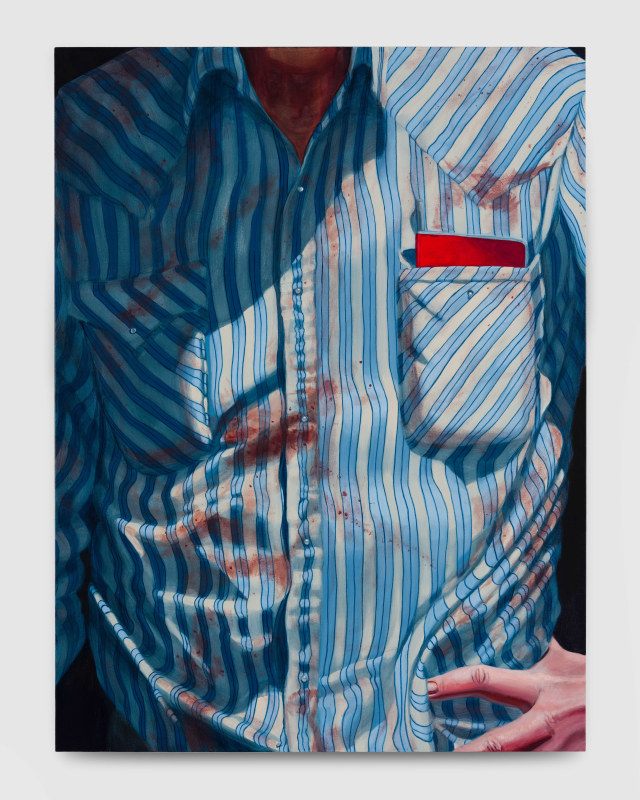 Sarah Miska, &quot;Branding Day&quot;, 2025, acrylic on canvas, 48 x 36 in (121.9 x 91.4 cm)