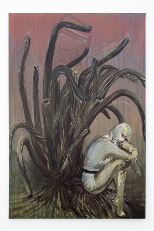 Claire Tabouret, &quot;La Pieuvre,&quot; 2015, acrylic on canvas, 82 x 55 in (210 x 140 cm)