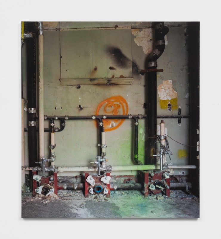 Rose Marcus, &quot;Orange Origin&quot;, 2023, inkjet print, oil, and wax on canvas, 59 1/4 x 54 in (150.5 x 137.2 cm)