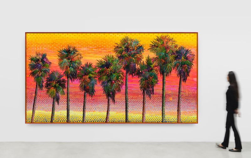 Ross Caliendo, &quot;California 2&quot;, 2025, oil and acrylic on canvas with artist frame, 74 3/4 x 124 1/4 in (189.9 x 315.6 cm)