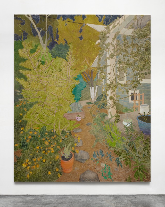 Small Path 3 with Kali, 2022, oil on linen,&nbsp;80 x 65 in (203.2 x 165.1 cm)