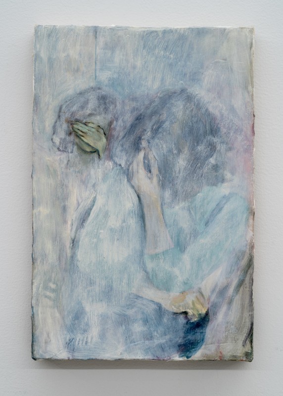 Cato Ouyang, &quot;Apart (Two)&quot;, 2024, oil on canvas, 12 x 8 in (30.5 x 20.3 cm)