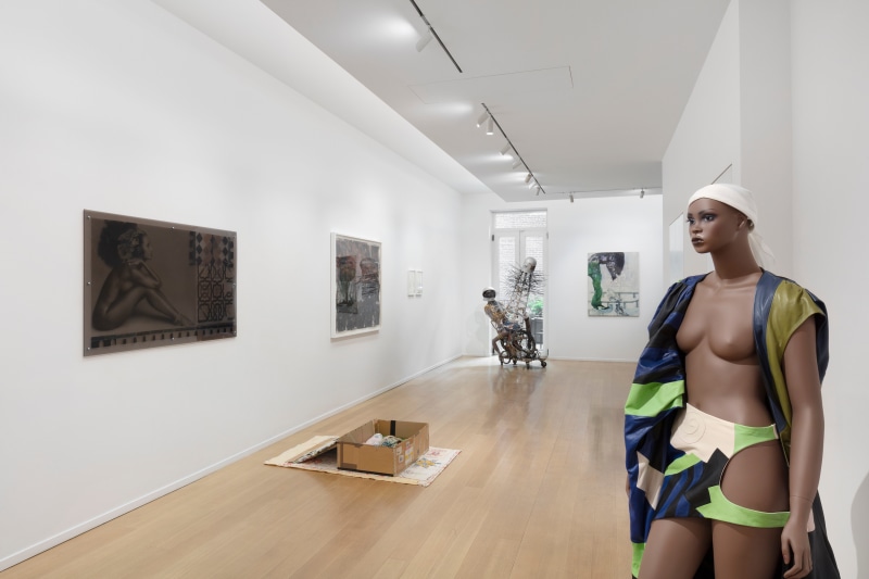 Pedestrian Profanities, installation view, curated by Eric N. Mack, Simon Lee Gallery, New York, NY, 2020.  Courtesy of Simon Lee Gallery. Photo: Pierre Le Hors