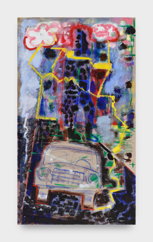 Anna Rosen, &quot;Pasadena, Lightning&quot;, 2025, oil on linen, 42 x 24 in (106.7 x 61 cm)
