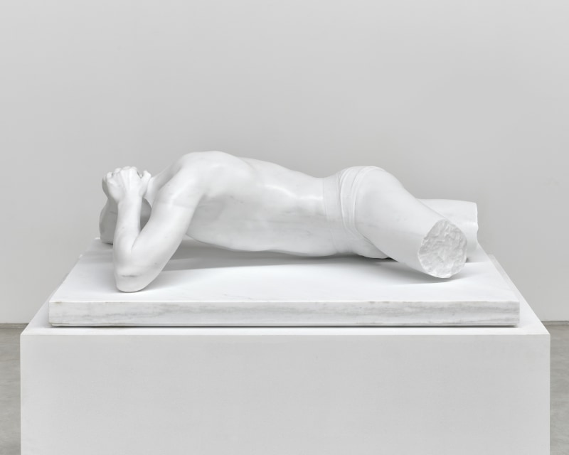 Reza Aramesh, &quot;Fragments of the Self Action 505: At 9:45 pm Thursday 10 April 2008&quot;, 2025, carved and hand polished marble