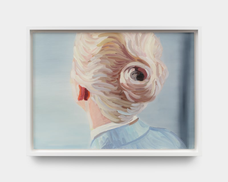 Cynthia Daignault, &quot;Vertigo&quot;, detail, 2023, oil on paper, dimensions variable, 15 framed panels