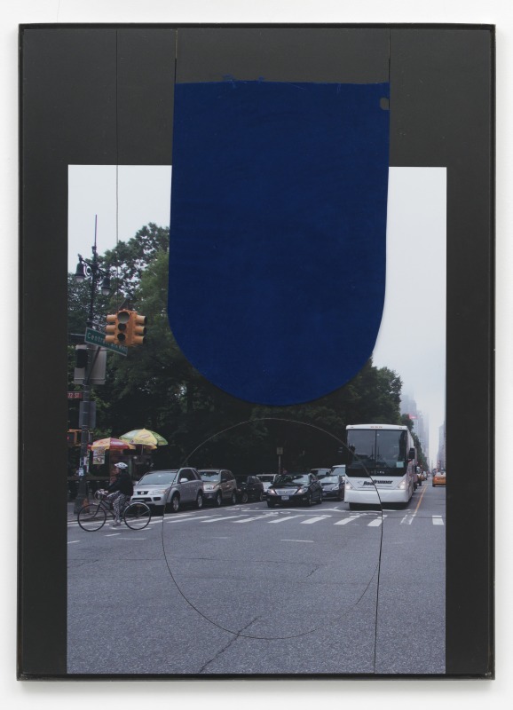 Traffic Light, 2015, adhesive vinyl on Sintra, silk velvet,&nbsp;60 x 45 in (152.4 x 114.3 cm)