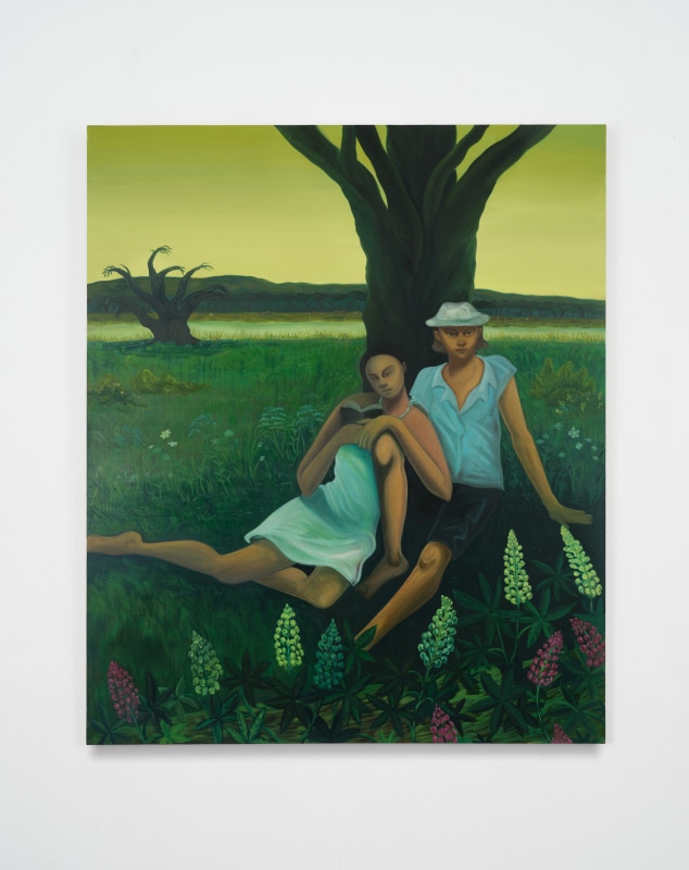 Bambou Gili, &quot;Spring Lovers&quot;, 2023, oil on linen, 72 x 60 in (182.9 x 152.4 cm)