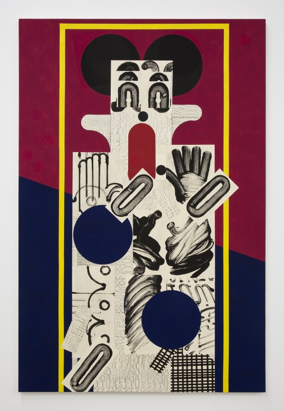 David Korty, &quot;Figure on blue and violet with two hands,&quot; 2019