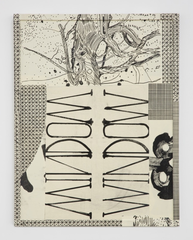 David Korty, &quot;Paper Frames #4,&quot; 2015, ink and silkscreen on panel