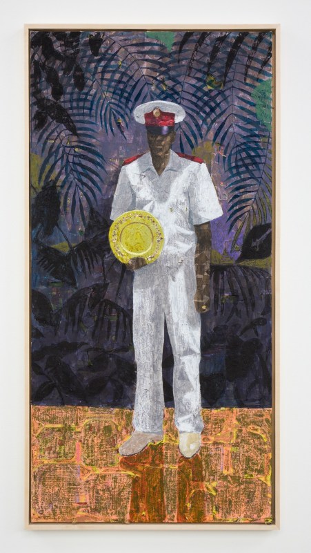 Derek Fordjour, &quot;Worst to Be First II,&quot; 2019