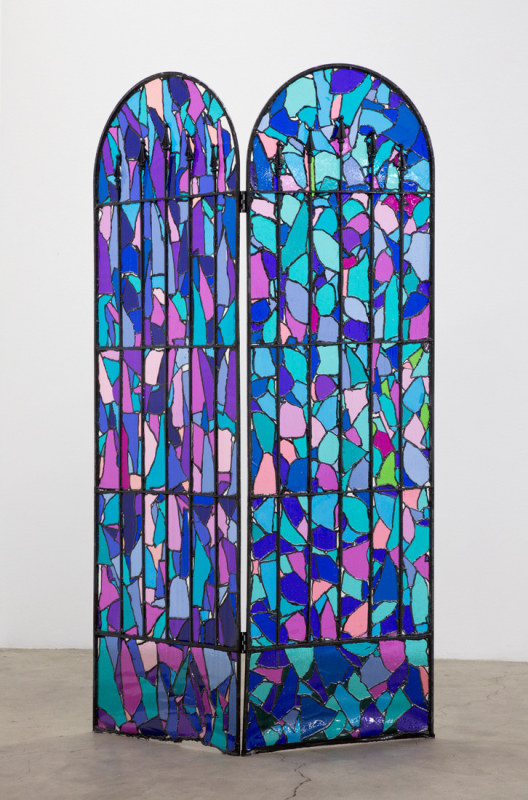 Samara Golden, &quot;Missing Pieces from A Trap in Soft Division (Stained Glass #1),&quot; 2016