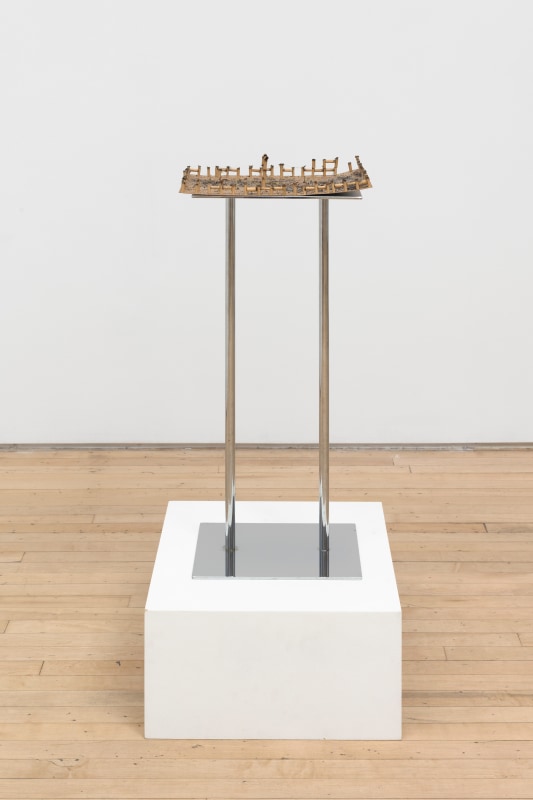 JPW3, &quot;Drysdale Ave.&quot;, 2025, paper, glue, ash, marijuana, steel, wood, grass, tobacco, cardboard, 34 3/8 x 16 x 10 in (87.3 x 40.6 x 25.4 cm)
