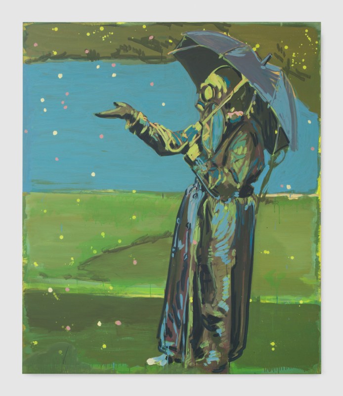 Claire Tabouret, &quot;The Rain,&quot; 2018, acrylic on canvas, 79 x 67 in (200.66 x 170.18 cm)