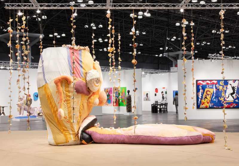 Tau Lewis, &quot;Opus (The Ovule),&quot; installation view at The Armory Show, Platform Sector, New York, NY, 2021.