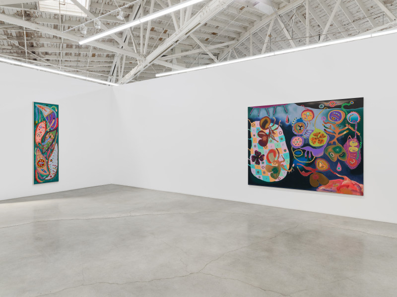 Nasim Hantehzadeh, &quot;Tickles, Dance, and Goosebump Blooms&quot;, installation view, 2025