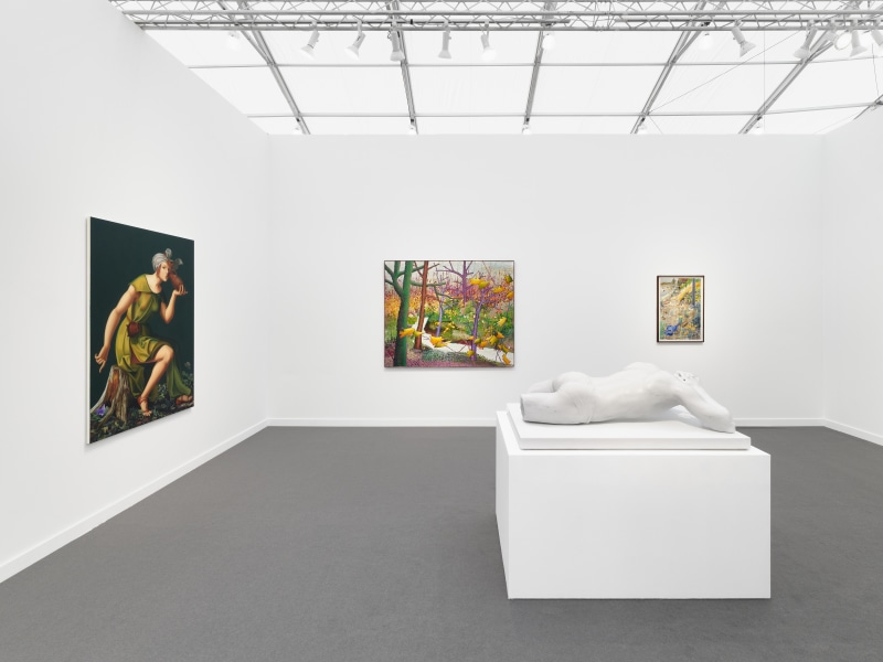 Jesse Mockrin, Ross Caliendo, Reza Aramesh and Sterling Wells, Frieze Los Angeles, installation view, 2025