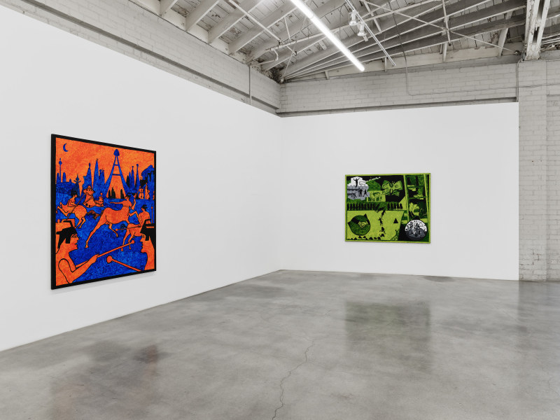 Derek Boshier, Strange Lands, installation view, Night Gallery, 2024